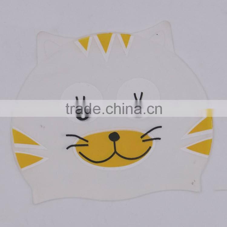 Summer Diving Promotional KID Swimming Cap, Animals printing swimming cap., Child silicon swimming cap