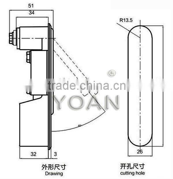 electronic cabinet panel lock for metal cabinet lock