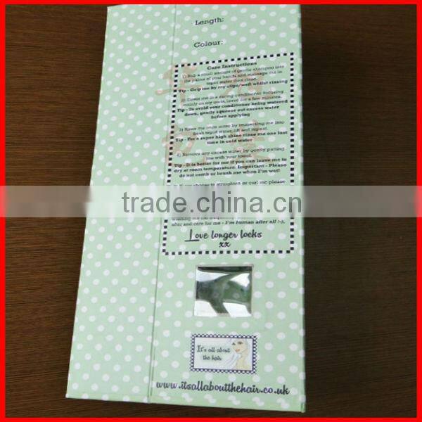 New Design Decorative Cardboard Hair Extension Packaging Boxes Wholesale