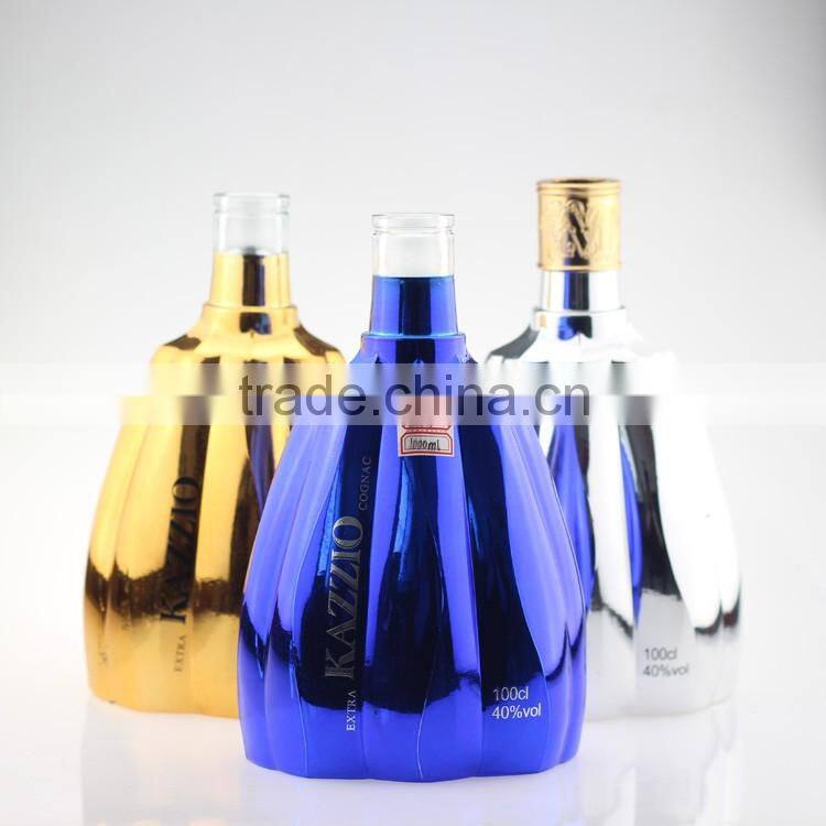 Have market advantage hammer shape Bottles 750ml paint glass bottle frosted aclohol bottles