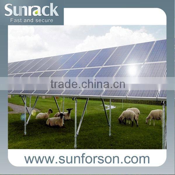 ground screw for solar panel mounting system