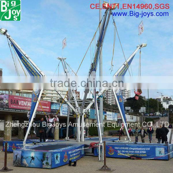 durable steel frame bungee trampoline for sale, 2016 hot sale bungee trampoline