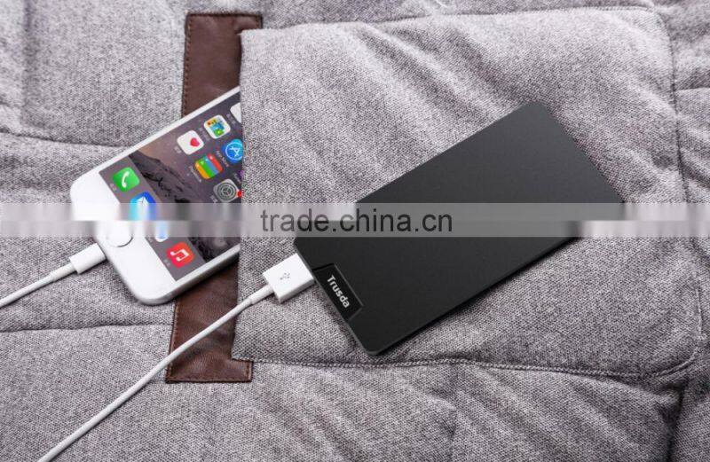 TRUSDA Best Christmas Gift Super Thin Power bank mobile charger 3000mAh Li-polymer battery CE FCC ROHS Certifications