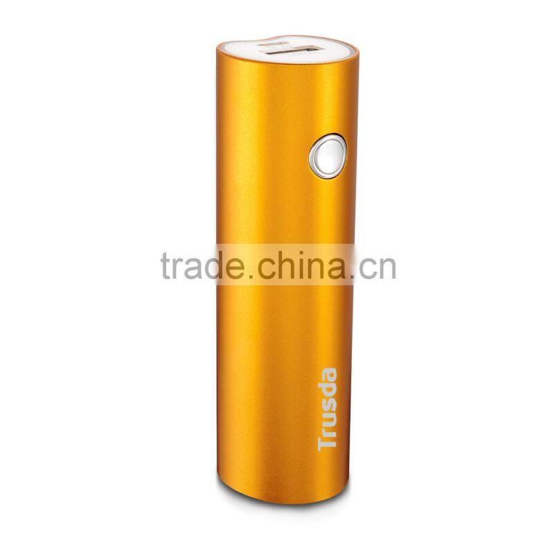 Aluminium Alloy 2600mAh universal fast charge power bank for red gift