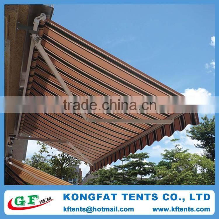 Outdoor retractable aluminium awning