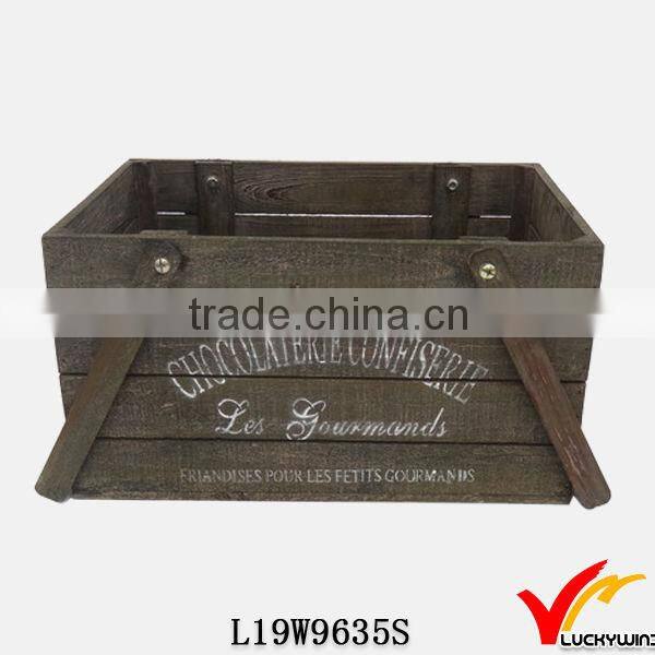 Luckywind FSC Certified Wooden fruit Basket with Handle