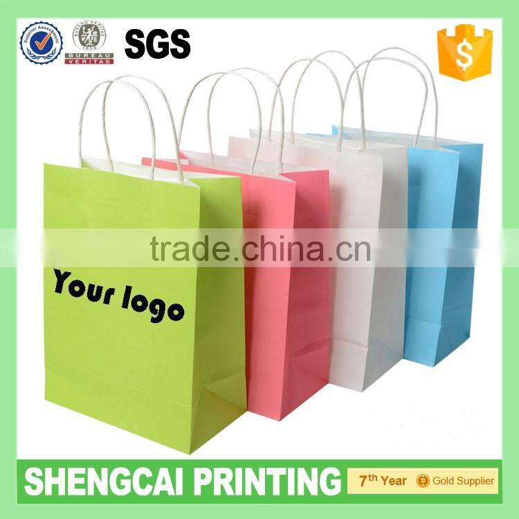 Brown Craft paper bag with sivler foil logo