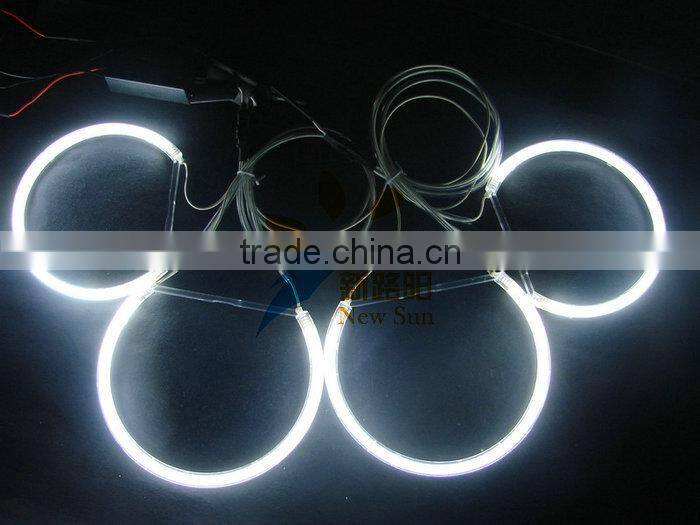 Factory direct sale 12V CCFL angel eyes inverter 4rings 131mm& 145mm ccfl angel eyes ring lighting for BMW E46 A+B NON projector