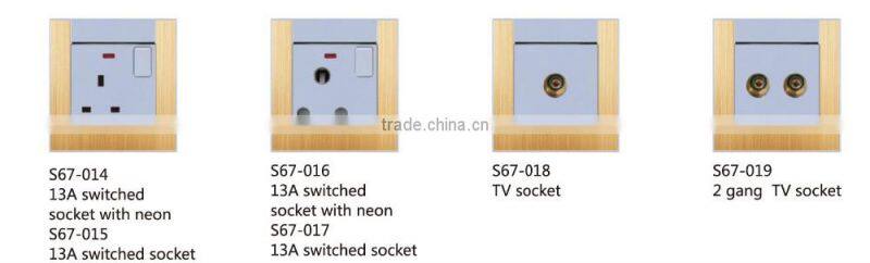 Electrical socket outlet touch delay switch for home