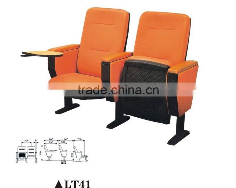 Orange 2-seater ergonomic Theatre auditorium seating LT41