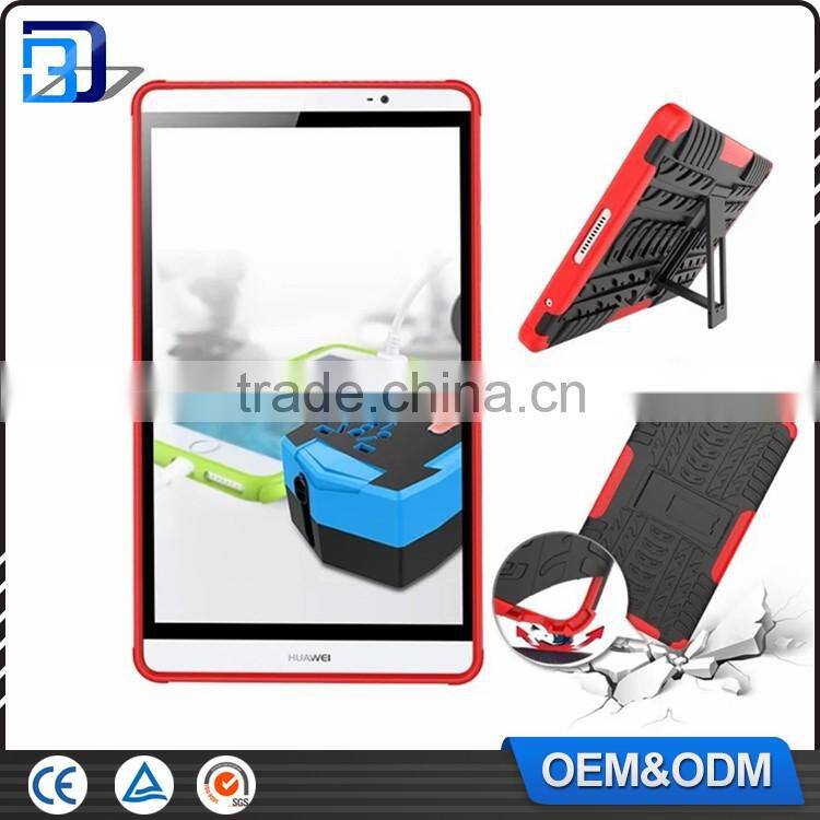 New Arrival 2 in 1 PC+TPU Hybrid Kickstand Hard Tablet Case For Huawei MediaPad M2 M2-801W 8.0 Inch Stand Armor Covers