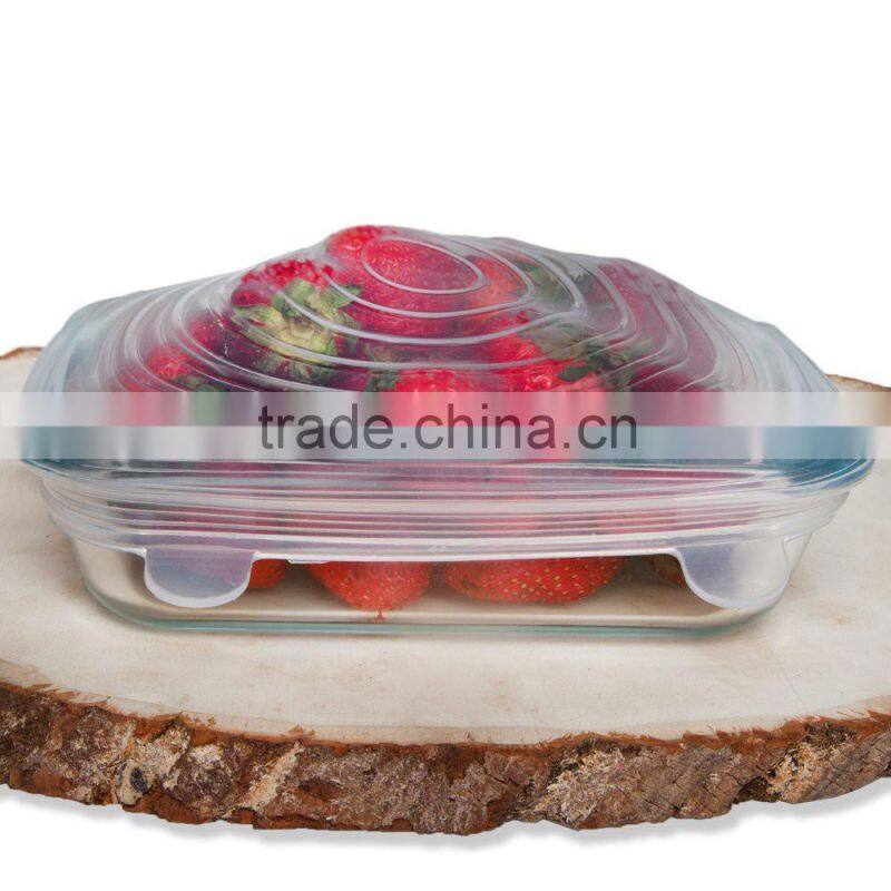 Stocks , Eco Friendly Feature Lids set of 6 microwave oven safety silicone stretch lids