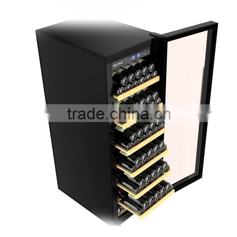 Black Luxury Wine Celler with Single Glass Door