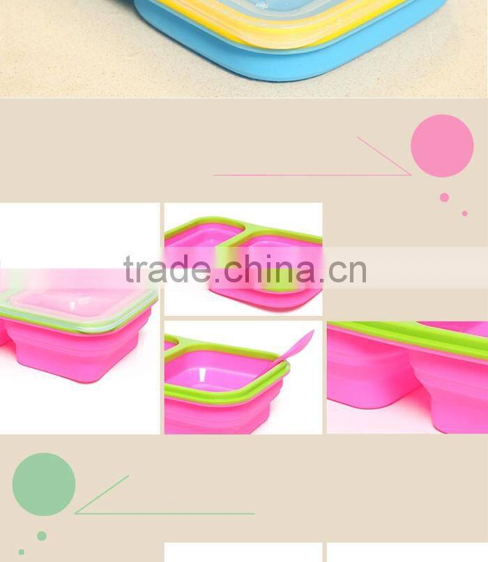 Fashion High Capacity Dinnerware Sets Silicon Food Container