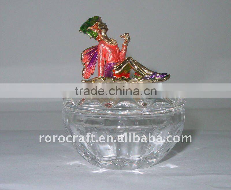 heart shape pewter and crystal Sell jewel box wedding gift promotional gift home decoration