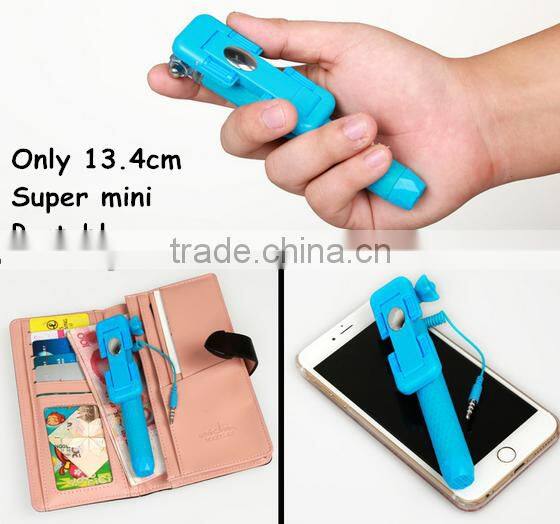 3.5MM Audio Cable Take Pole Selfie Stick - Self-portrait Monopod with cell phone clamp - Extendable Selfie Stick Monopad