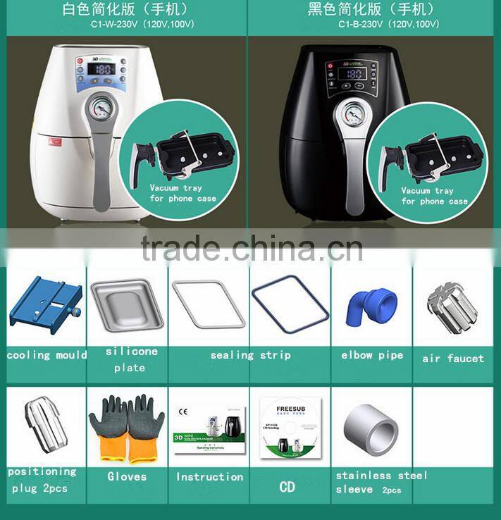 High efficiency MINI 3D Vacuum Sublimation Machine Cell Phone case/Mugs Heat Transfer Printing Machine JG-m1