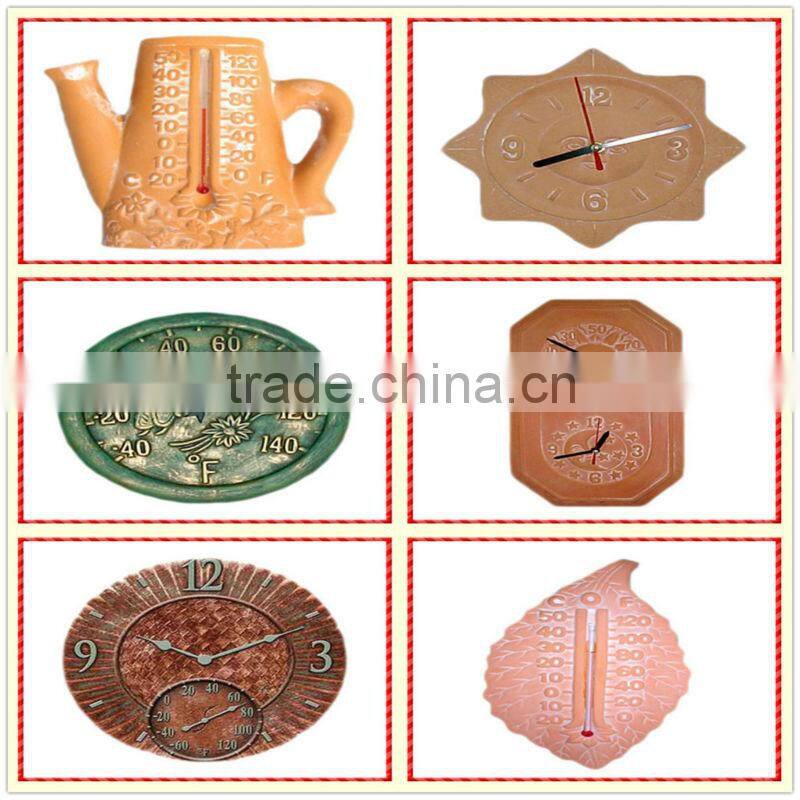 Decorative round handmade garden terracotta Wall Clock Modern Design