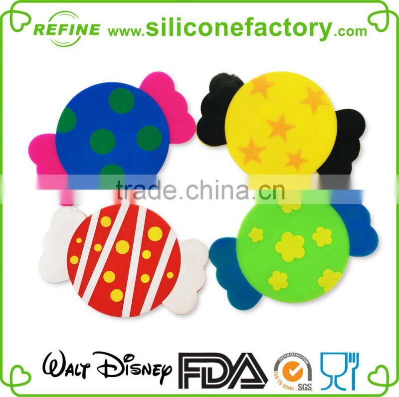 Most popular Eco-friendly candy shaped silicone coffee cups mat