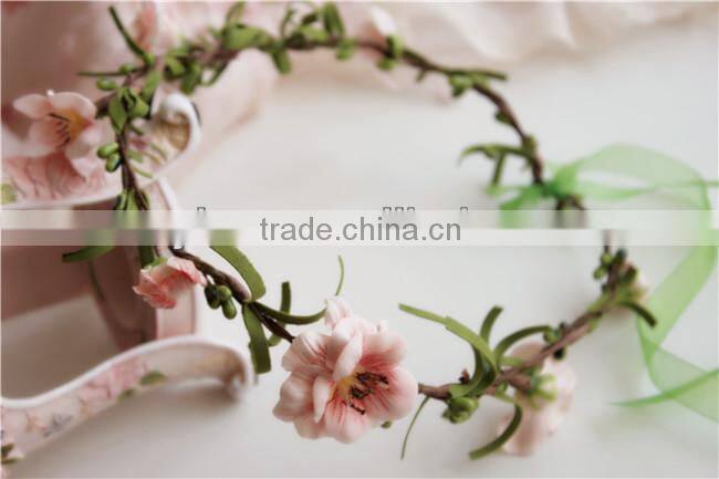 Fabulous hand-made girls flower head garlands for Wedding Prom Party And Christmas Decoration