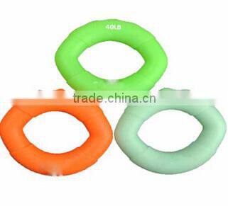 Yiwu Wholesale Professional High Quality Grip Strength Recovery Olive Shape Eco-friendly Silicone Massage Hand Grip Ring