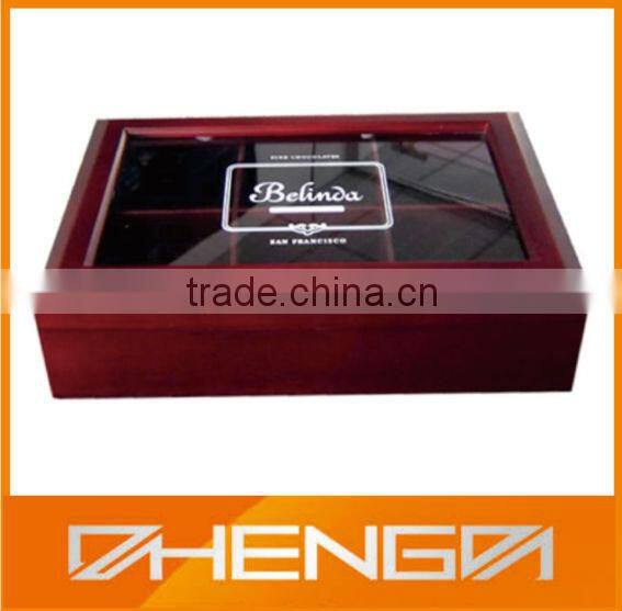 Custom Make Tea Box with Compartment Lined by Velvet