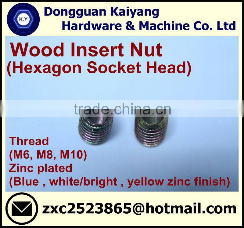M6 Wood Insert Nut/ Insert Nut with flange