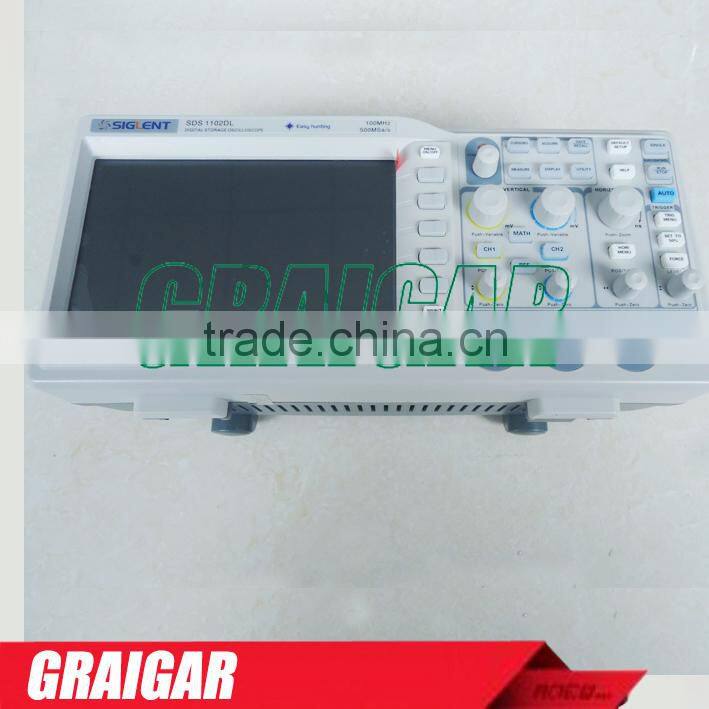 Siglent 100MHz SDS1102DL Digital Storage Oscilloscope 2 channels 7"display 32Kpts memory depth 500Msa/s