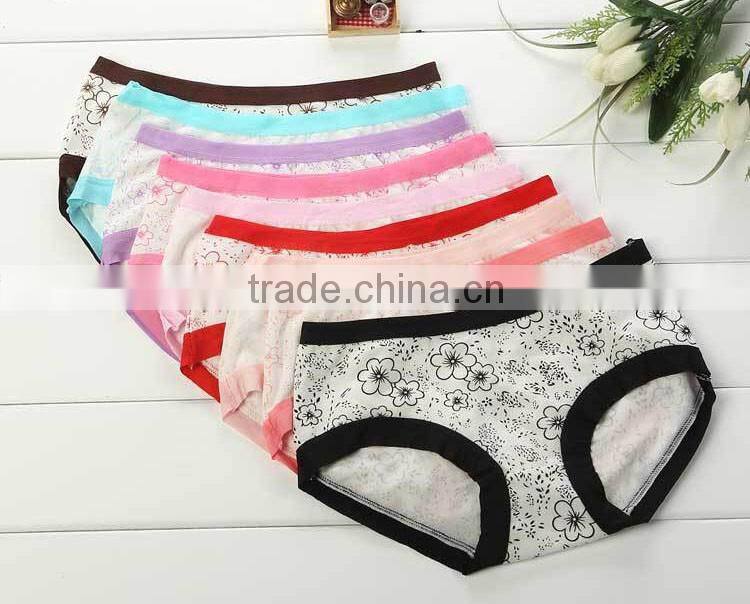 Top Sale Girls Cute Panties Flower Pattern Cotton Underwear Wholesale