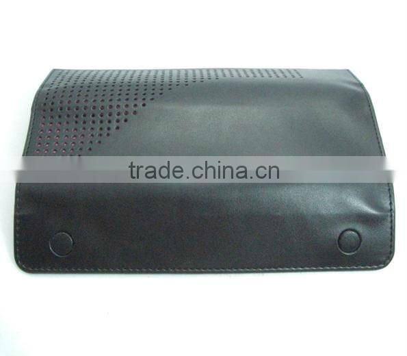 mini foldable 100 leather color pencil bag for single pen