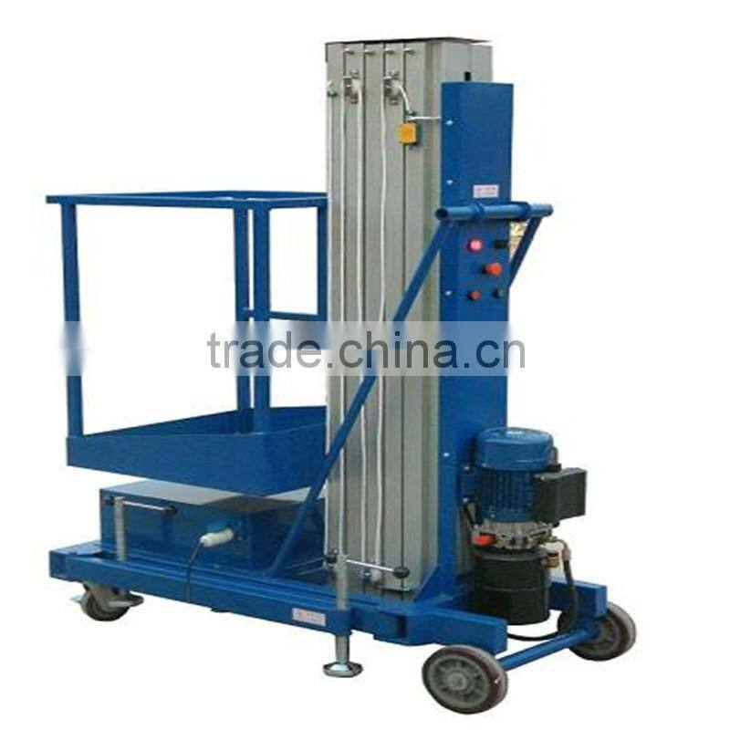 10m portable towable lift mobile aluminum single mast scissor lift