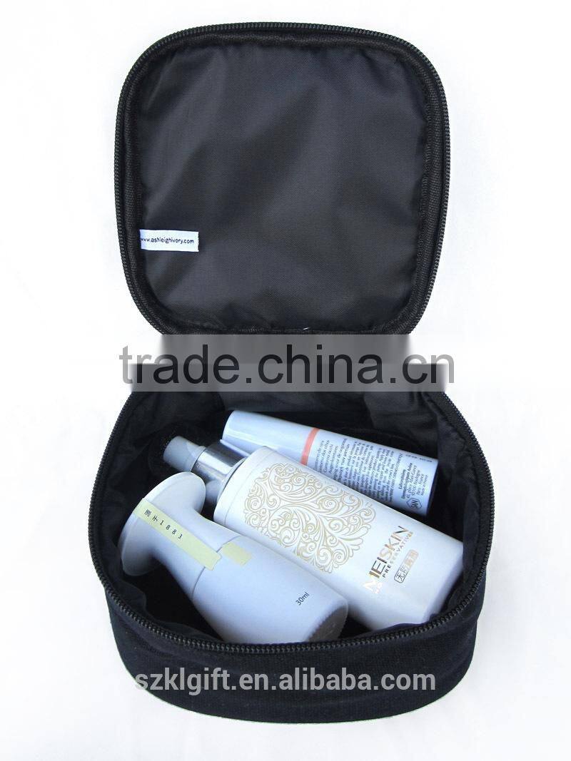 OEM fashion zip lock canvas toiletry bag