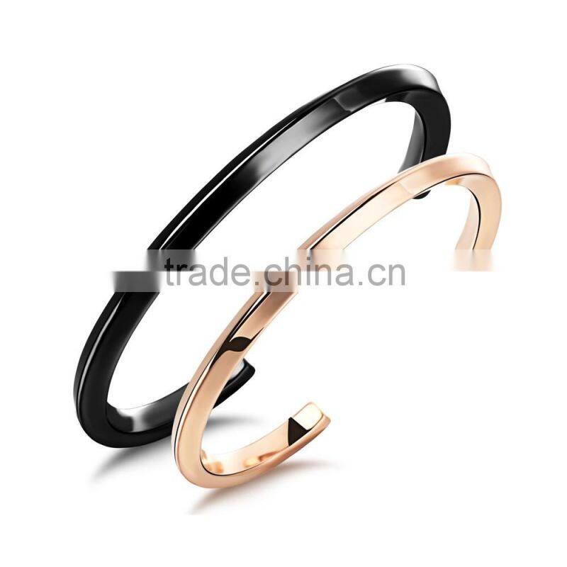 Fashion men gold silver stainless steel charm bracelets custom engraved logo bangles magnetic bracelets