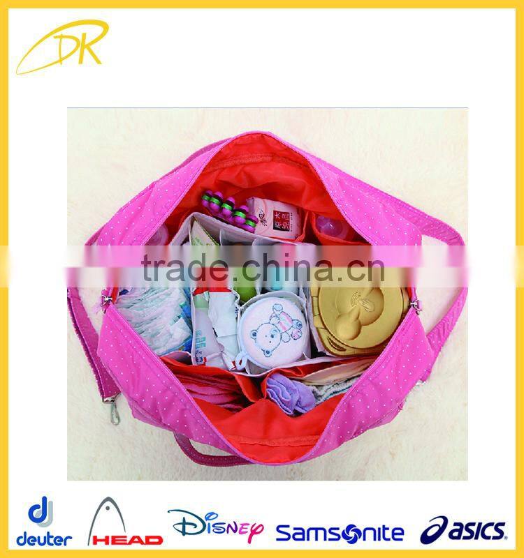 2016 China factory travel mommy baby carry bag, custom fashion diper bag