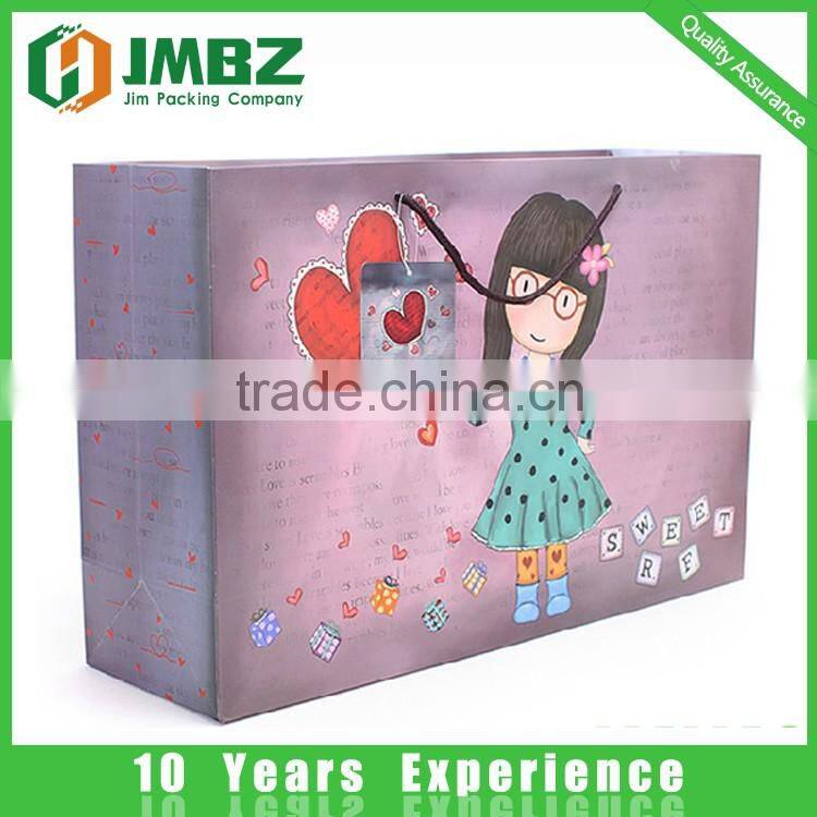 High quality Branded Retail Paper bag With Cotton Ribbon