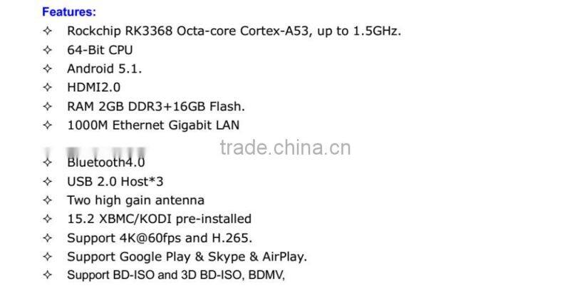 Himedia H8plus Android tv box Octa core 4k 64bit 2GB/16GB set top box