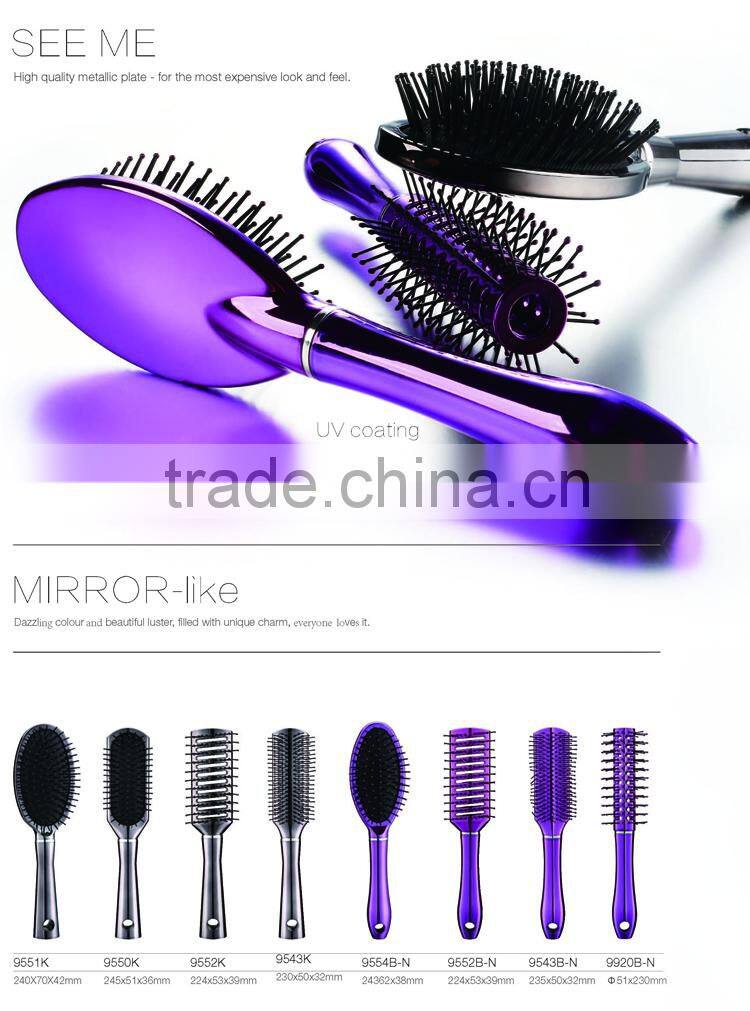 Raffini New Patterned Top selling Plastic with Swirl design Handle Paddle hair brush