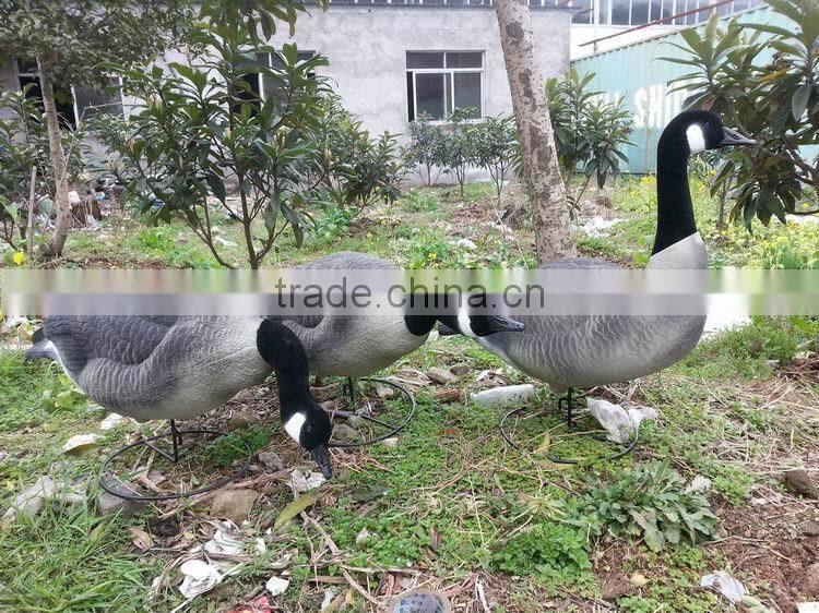 Plastic Hunting Goose Decoys With Iron Hoop Pedestal For Hunting in three head position