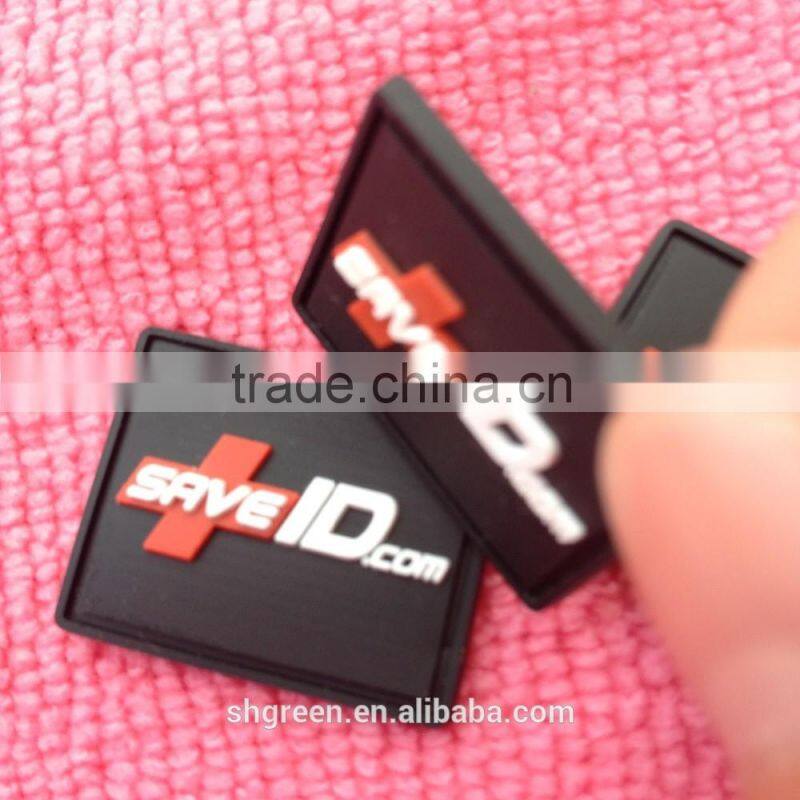 Customized diving uniform rubber patch,clothes PVC rubber label