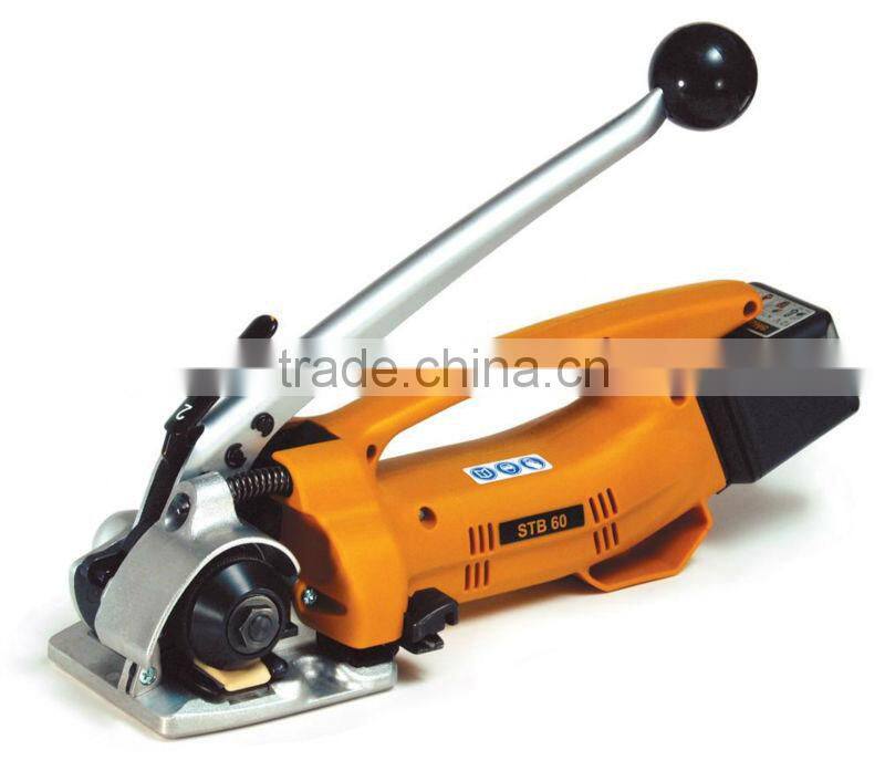 Battery powered strapping tool