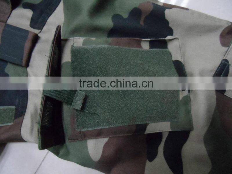 OEM cotton polyester ripstop canadian army woodland camouflage army comba uniform