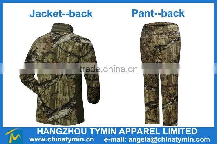 unisex camouflage hunting jacket and pants hunting suit
