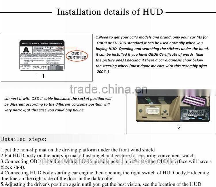 2016 New A8 OBD hud tpms Heads Up Display HUD