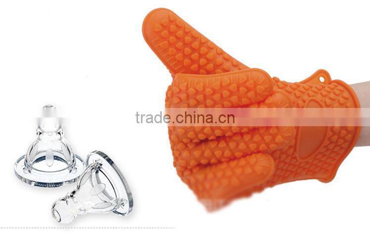Kitchen Cooking Gloves Microwave Oven Non-slip Mitt Heat Resistant Silicone Glove Cooking Baking BBQ Oven Pot Holder Mitt