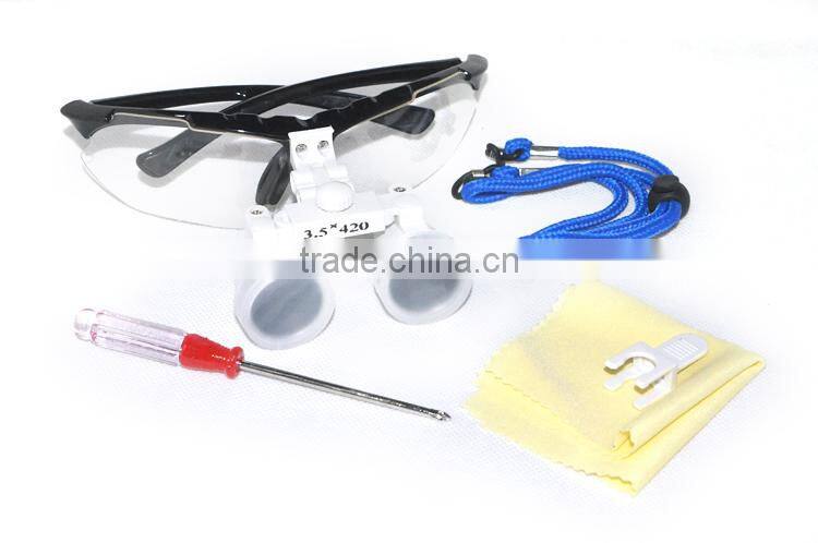 2.5X 3.5X magnification Dentist Surgical Medical Binocular Dental Loupes with LED HeadLight Lamp