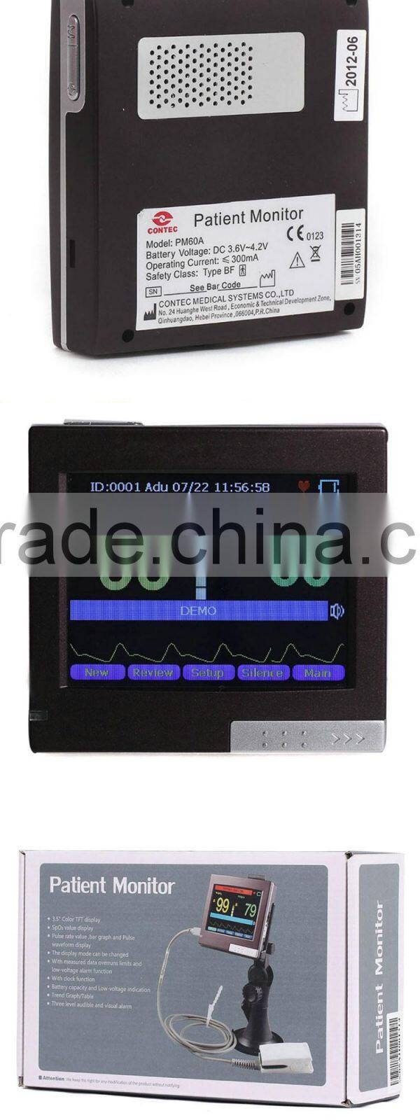 OEM Touch Screen Color display OLED Fingertip Handheld Pulse Oximeter with Free Software