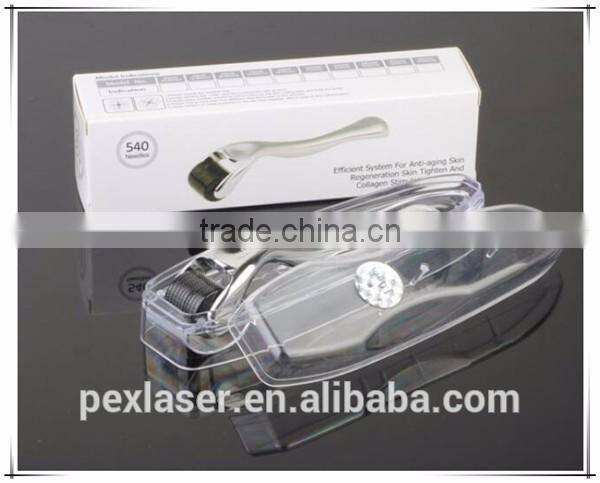 Stainless steel 540 pins derma roller with silver handle