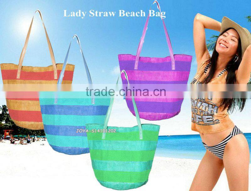 2015 New Style Stripes Fashion Straw Bag