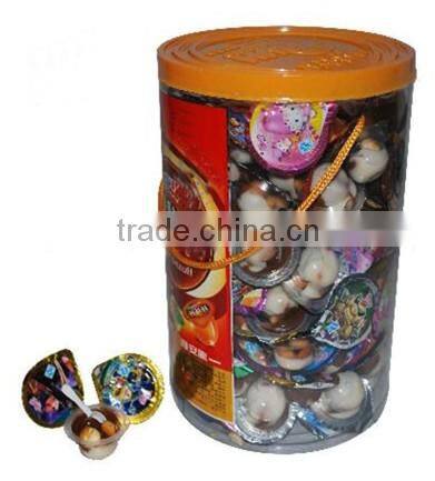 100pcs chocolate cup with biscuit in jar