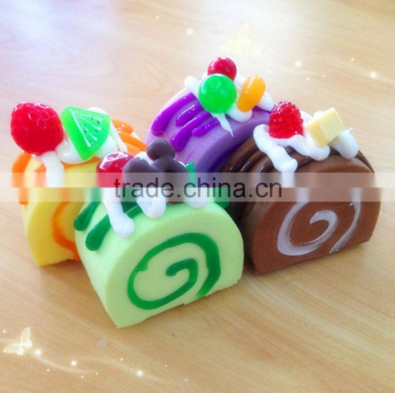 Fake fruit cake faux dessert swiss roll for simulation food fridge magnets